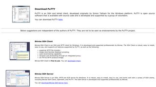 Download PuTTY - a free SSH and telnet client for Windows