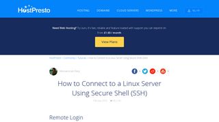 How to Connect to a Linux Server Using Secure Shell (SSH)