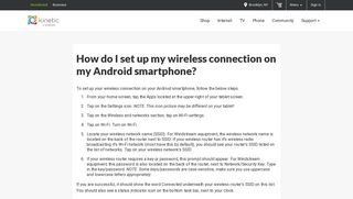 How do I set up my wireless connection on my Android smartphone ...
