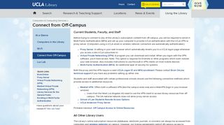 Connect from Off-Campus - UCLA Library