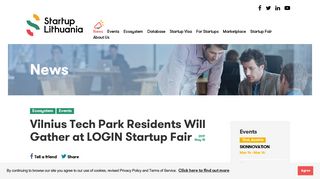 Vilnius Tech Park Residents Will Gather at LOGIN Startup Fair 2017 ...