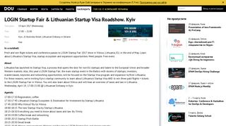 LOGIN Startup Fair & Lithuanian Startup Visa Roadshow. Kyiv, 19 ...