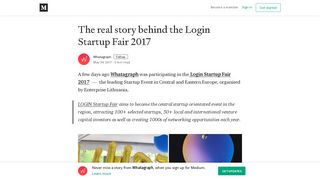The real story behind the Login Startup Fair 2017 – Whatagraph ...