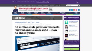 10 million state pension forecasts viewed online since 2016 – how to ...