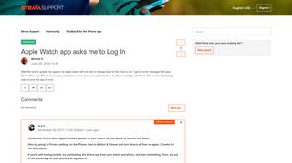 Apple Watch app asks me to Log In – Strava Support