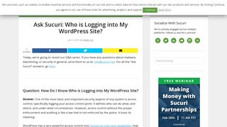 Ask Sucuri: Who is Logging into My WordPress Site? - Sucuri Blog