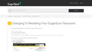 Changing or Resetting your SugarSync Password – SugarSync ...