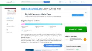 Access webmail.sunrise.ch. Login Sunrise mail