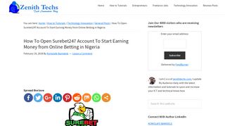 How To Open Surebet247 Account To Start Earning Money from ...