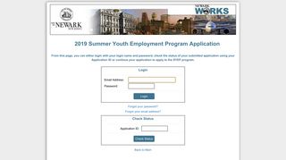 login - Summer Youth Employment Program 2019 Application