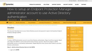 How to setup an Endpoint Protection Manager ... - Symantec Support