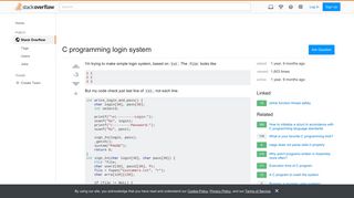 C programming login system - Stack Overflow