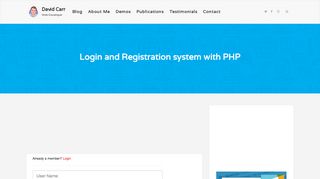 Login and Registration system with PHP - David Carr | Web ...