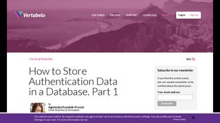 How to Store Authentication Data in a Database. Part 1 - Vertabelo