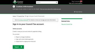 Sign in to your Council Tax account - Exeter City Council