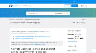 Activate Business license (legacy) - TeamViewer Community