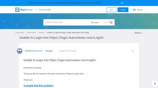 Unable to Login into https://login.teamviewer.com/LogOn ...