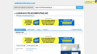 login-n10.telecomputing.no at WI. NetScaler AAA - Website Informer