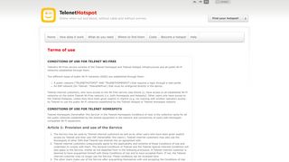 Terms of use | Telenet Hotspots