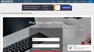 Material login form Responsive Widget Template - w3layouts.com