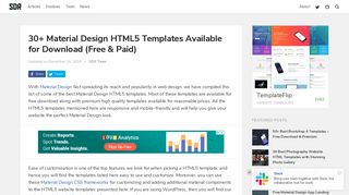 30+ Material Design HTML5 Templates Available for Download (Free ...