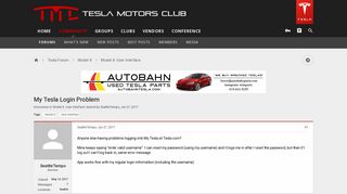 My Tesla Login Problem | Tesla Motors Club