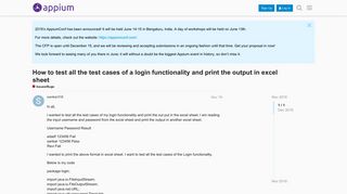 How to test all the test cases of a login functionality and print the output ...