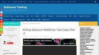 Writing Selenium WebDriver Test Cases Part -2 - Software Testing