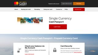 UK Single Currency Cash Passport