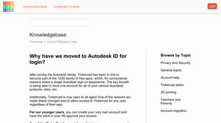Why have we moved to Autodesk ID for login? – Tinkercad