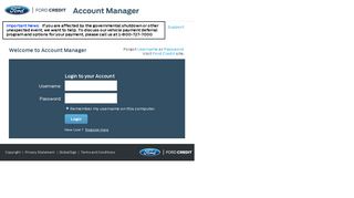 Login to Account Manager - Ford Credit
