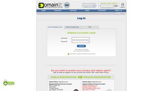 DomainIt: Account Manager Log-in