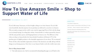 How To Use Amazon Smile | Mobile, Desktop & App | Support Water of ...