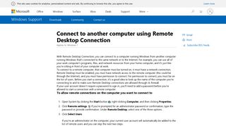 Connect to another computer using Remote Desktop Connection ...