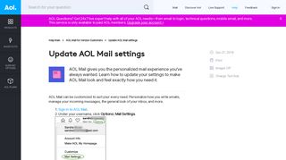 Update AOL Mail settings - AOL Help