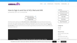 How to Sign In and Out of AOL Mail and AIM |