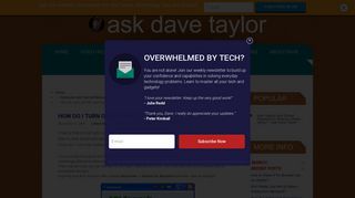How do I turn off AOL auto-login? - Ask Dave Taylor