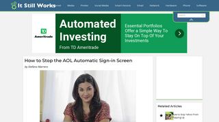 How to Stop the AOL Automatic Sign-in Screen | It Still Works