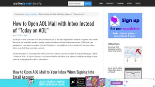 How to Open AOL Mail with Inbox Instead of 