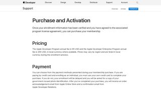 Purchase and Activation - Support - Apple Developer