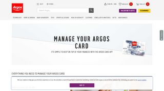 Manage your Argos Card