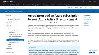 Add an existing Azure subscription to your tenant - Azure Active ...