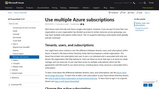 Manage Azure subscriptions with Azure PowerShell | Microsoft Docs