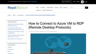 How to Connect to Azure VM to RDP (Remote Desktop Protocols ...