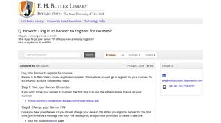 How do I log in to Banner to register for courses? - Frequently Asked ...