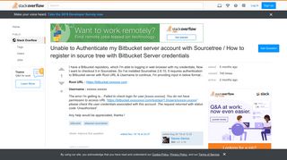 Unable to Authenticate my Bitbucket server account with Sourcetree ...