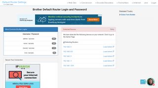 Brother Default Router Login and Password - Clean CSS