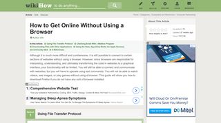 How to Get Online Without Using a Browser - wikiHow