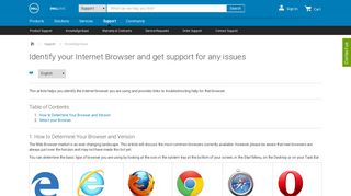 Identify your Internet Browser and get support for any issues | Dell US