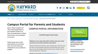 Campus Portal for Parents and Students